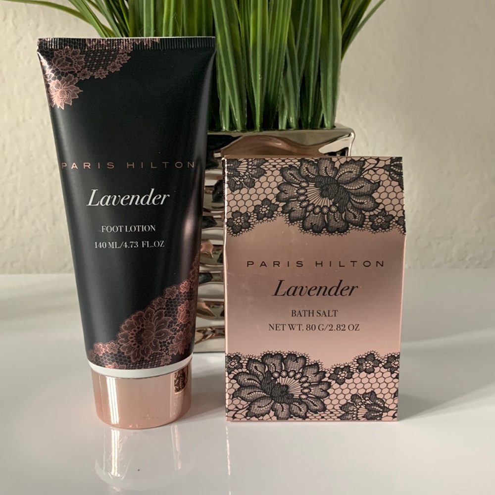 Paris Hilton Lavender Foot Lotion and Bath Salts